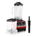 Mixeur de comptoir 2 en 1 2000 W avec grand récipient et moulin à ingrédients secs Régulation de la vitesse Rouge Pour smoothies et boissons glacées 1