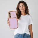Mjukt skydd för Samsung Galaxy S25 med vågiga kanter och kameraskydd av PC och TPU Flexibelt mobilskal för Samsung S25 För varje dag 9