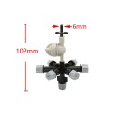 Mlhovací tryska 7v1 s nastavitelnými hlavicemi 10,2 cm ABS plast černá s vnějším závitem 6mm pro skleník, zahradu a zavlažování sazenic 2