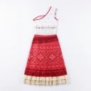 Moana Kostuum voor Volwassenen Jurk met Eén Schouder met Schelpen en Franje Katoen en Polyester Rood en Wit Carnaval en Feest Kostuum 7