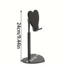 Mobil- og tabletstativ med justerbar højde 24 cm, base 10 cm, hjerteformet holder til bordet til kontoret og hjemmet 4