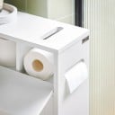 Mobilă de baie 52 x 68 x 17 cm cu uși glisante și patru rotițe Capacitate de până la 15 kg Design îngust în culoarea albă 6
