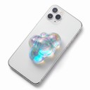 Mobile Phone Holder 4 x 5 x 6 cm in the Shape of a 3D Cloud with Magnetic Attachment Rainbow Transparent with Glitter Finger Grip 1