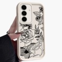 Mobilskal för Samsung Galaxy S24+ med blommotiv och rosor Silikonfodral för mobil Galaxy S24 Plus med skydd för kameran 10