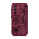 Mobilskal för Samsung Galaxy S25 Ultra med blommor och rosor Silikonfodral för mobil Blomsterfodral för Galaxy S25 Ultra 14