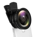 Mobiltelefonra való 2v1 előtétlencse készlet Széles látószögű 0,45x és makro 12,5x univerzális klippel iPhone és Android számára 1