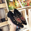 Mocasins femininos com estampado de brasão J1133 2