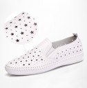 Mocassins de couro para senhora com estrelas J1725 3
