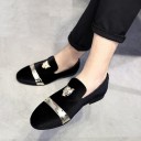 Mocassins masculinos com faixa prateada J2155 2