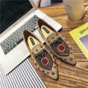 Mocassins pour femmes avec imprimé de blason J1133 4