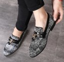 Mocassins pour hommes avec motif serpent J2153 4
