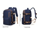 Mochila de cabina impermeable 40 x 20 x 25 cm Equipaje de mano para el avión Doble cremallera 2 bolsillos laterales Mochila de viaje 4