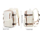 Mochila de cabine à prova de água 40 x 20 x 25 cm Bagagem de mão para avião Zíper duplo 2 bolsos laterais Mochila de viagem leve para passeios e férias 6