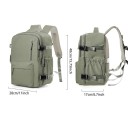 Mochila de cabine à prova de água 40 x 20 x 25 cm Bagagem de mão para avião Zíper duplo 2 bolsos laterais Mochila de viagem leve para passeios e férias 7