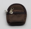 Mochila de lona para muñecas con bolsillo frontal con cremallera Correas para los hombros Tamaño aproximadamente 8 cm Accesorio de moda 4