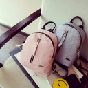 Mochila de moda feminina com padrão em relevo 2