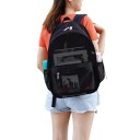 Mochila de red para mujer 41 x 26,5 x 14 cm Mochila ligera y transpirable con cierre de cremallera y bolsillos laterales Correas ajustables 5