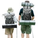 Mochila de viaje BISINNA 70 x 24 x 16 cm 25 l + compartimento superior 10 l Mochila ultraligera expandible de nylon 4