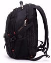Mochila de viaje con compartimento para laptop Sistema de respaldo transpirable Salida para auriculares Resistente al agua Nylon y poliéster Negro 48 3