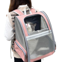 Mochila de viaje de lona transpirable para exterior de color negro para transportar gatos Dimensiones 41 x 35 x 29 cm 2