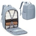 Mochila de viaje de nailon de 45 x 36 x 20 cm, impermeable, con bolsillos laterales para botellas, mochila ligera para avión, bolsa 4
