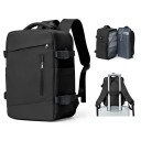 Mochila de viaje de nailon impermeable, 40 x 20 x 25 cm, bolsillo lateral impermeable para botella, cremallera doble, mochila para equipaje 2