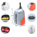 Mochila deportiva para raqueta de tenis, ropa y zapatos 48 x 30 x 20 cm Poliéster resistente Mochila de tenis para raquetas y equipo deportivo 2