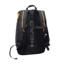 Mochila deportiva para raqueta de tenis, ropa y zapatos 49 x 32 x 28 cm Poliéster impermeable Mochila negra y naranja para equipo de tenis 5