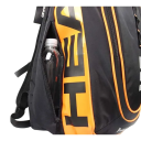 Mochila deportiva para raqueta de tenis, ropa y zapatos 49 x 32 x 28 cm Poliéster impermeable Mochila negra y naranja para equipo de tenis 6