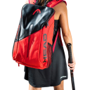 Mochila deportiva para raqueta de tenis, ropa y zapatos 51 x 33,5 x 25 cm Poliéster impermeable + PU Mochila de tenis multifuncional 4