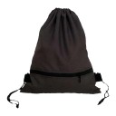 Mochila dobrável com cordão 44 x 36 cm Saco desportivo leve em oxford com bolso com fecho Unissexo Para o ginásio e passeios 12