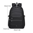 Mochila impermeable de varias capas 44 × 13 × 29 cm Mochila de gran capacidad y estilo con muchos bolsillos con cremallera Bolsillos laterales 3