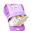 Mochila infantil 61 x 24 x 12 cm Mochila morada Dora la Exploradora con mapa de dibujos animados Motivo de cuento de hadas Jardín de infancia 4