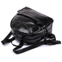 Mochila para mães de produtos infantis em PU sintético brilhante preto Compartimento principal espaçoso e bolsos Alças e pega Dimensões 36 x 12 x 32 6