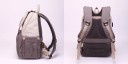 Mochila para mudas de fraldas para mamãs com suporte térmico e cabo USB Impermeável e respirável Bolsos laterais Correia para mala Nylon 27 x 8