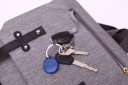 Mochila para mudas de fraldas para mamãs com suporte térmico e cabo USB Impermeável e respirável Bolsos laterais Correia para mala Nylon 27 x 12