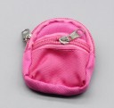Mochila para muñecas de moda Accesorio de tela de un solo color con cremallera y bolsillo frontal Correas de hombro Para jugar y vestir 4