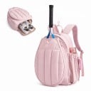 Mochila para raqueta de tenis con compartimento para zapatos y bolsillo para botella 45 x 32 x 13,5 cm Acolchada Deportiva y de viaje 3