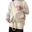 Mochila pequeña de pana de 19 x 9 x 23 cm, ligera, para mujer, de ciudad, de viaje, de ocio 2