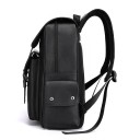 Mochila rectangular para hombre 34 × 38 × 12 cm 20–35 l Mochila urbana elegante de cuero sintético con cierre, solapa y hebillas 2