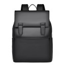Mochila retangular masculina 31 x 13 x 42 cm Poliéster e pele sintética Mochila urbana com aba com fecho de fivela Confortável 9