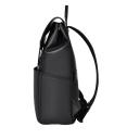 Mochila retangular masculina 31 x 13 x 42 cm Poliéster e pele sintética Mochila urbana com aba com fecho de fivela Confortável 5