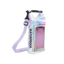 Mochila seca impermeável 2l PVC 34,5×13,5×7,5 cm com ecrã táctil para telemóvel para natação, caiaque, rafting, trekking, surf e desportos 8