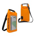 Mochila seca impermeável 2l PVC 34,5×13,5×7,5 cm com ecrã táctil para telemóvel para natação, caiaque, rafting, trekking, surf e desportos náuticos 7