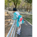 Mochila transparente 40 cm com motivo Hatsune Miku Anime mochila escolar material PVC mochila estilosa com grande capacidade para fãs 3