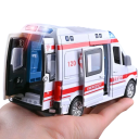Model Ambulance Plastic Miniature of Rescue Vehicle Detailed Toy Decoration for Children and Collectors 2