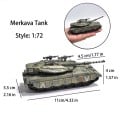 Model czołgu Merkava w skali 1:72 plastikowy zestaw do samodzielnego montażu 11 x 5,5 x 4 cm model kolekcjonerski do dekoracji dla modelarzy 2