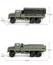 Model nákladního vozidla KRAZ-260 6x6 zelený měřítko 1:72 plastová stavebnice k sestavení 12 x 4 x 4,3 cm vojenská technika GSF 2