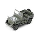Model terénního vozu Jeep měřítko 1:48 plastová stavebnice k sestavení 7 x 3,3 x 3,5 cm armádní vojenská technika značka GSF 1