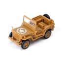 Model terénního vozu Jeep měřítko 1:48 plastová stavebnice k sestavení 7 x 3,3 x 3,5 cm armádní vojenská technika značka GSF 2